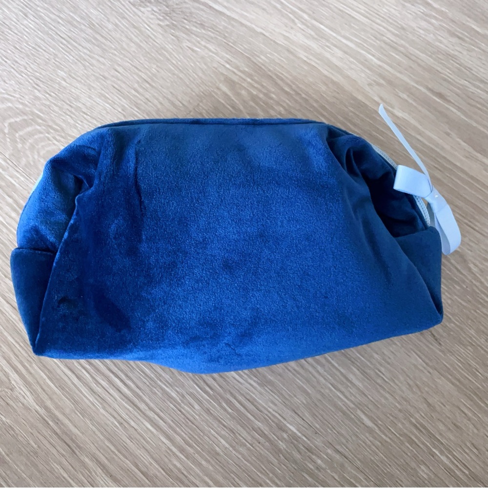 New! Blue Velvet Cosmetic Bag